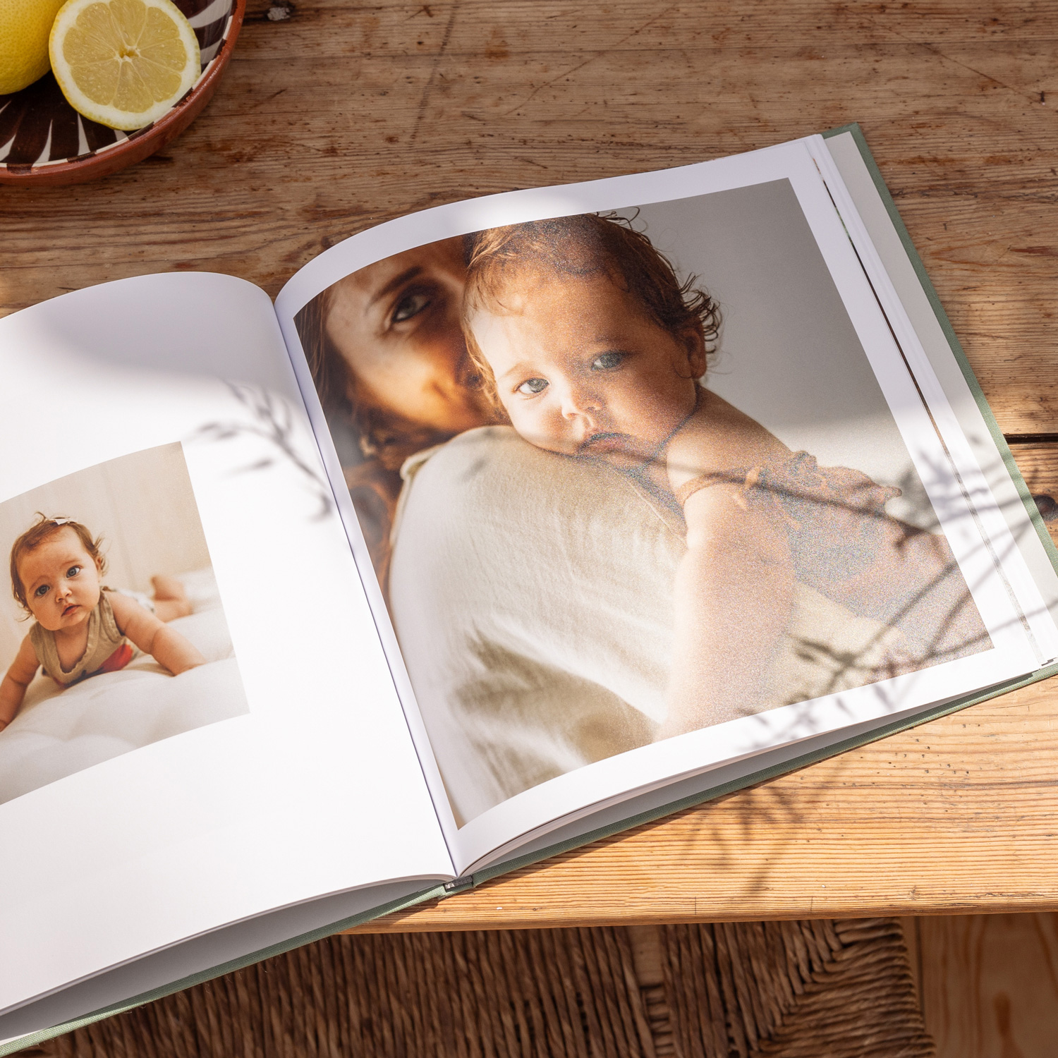 Fabric Photo Book Foil Stamped Title