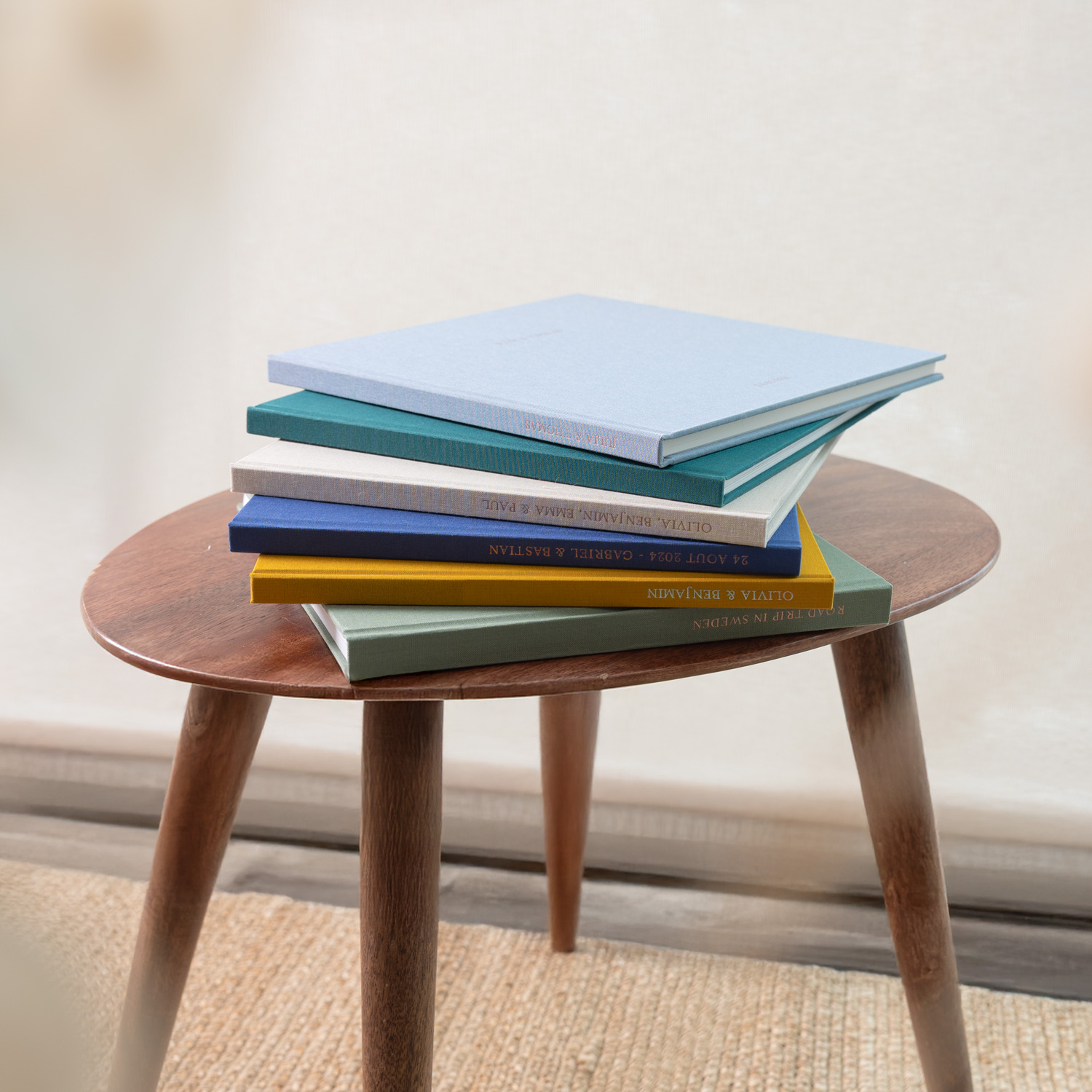 Fabric Photo Book Foil Stamped Title