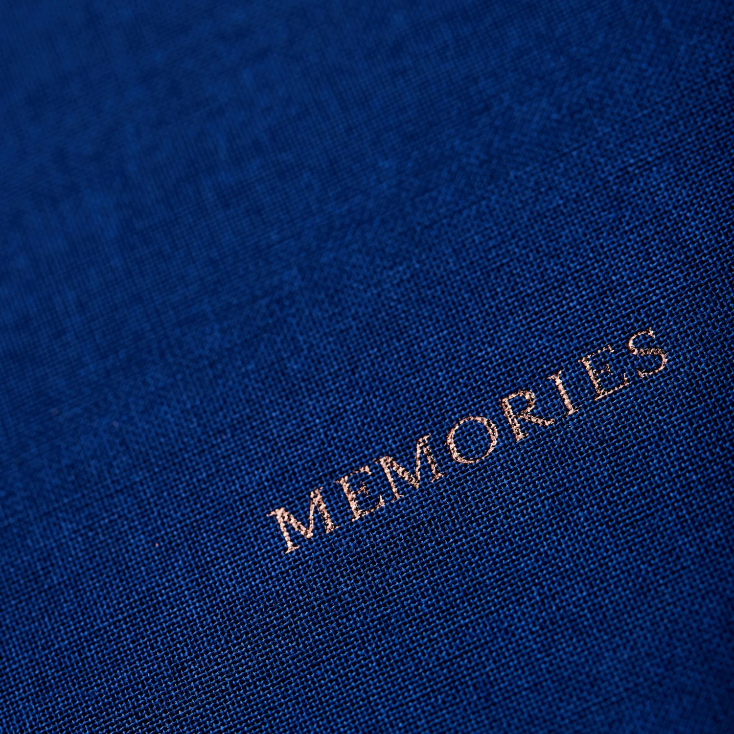 Fabric Photo Book Foil Stamped Title